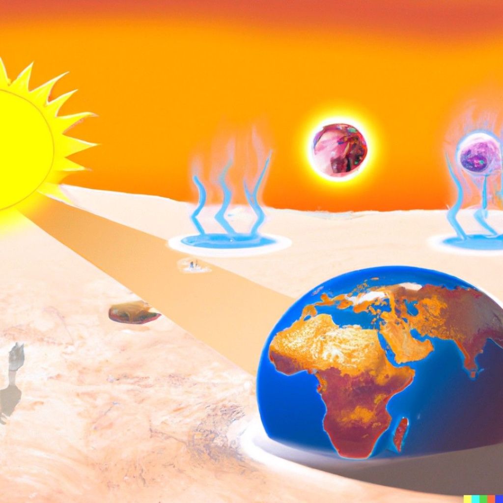Chat-GPT, what does a four degrees C world mean for life on earth? DALL-E, can you paint&nbsp;that?