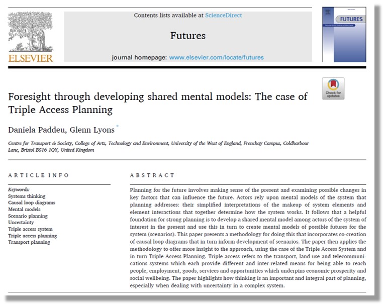 Foresight through developing shared mental models: The case of Triple Access&nbsp;Planning
