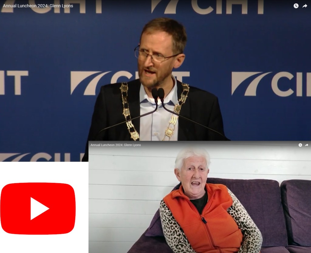 Mum and I address the CIHT Annual&nbsp;Luncheon